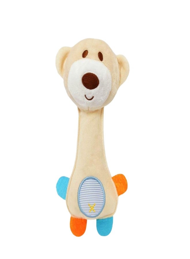 Lefan Hanging Toy with Teether Activity Cute Plush Toy Rattle Toy with Bell and Hook Animal Hanging Learning for Newborn Baby Toddlers 0-12 Months (Soft-01)